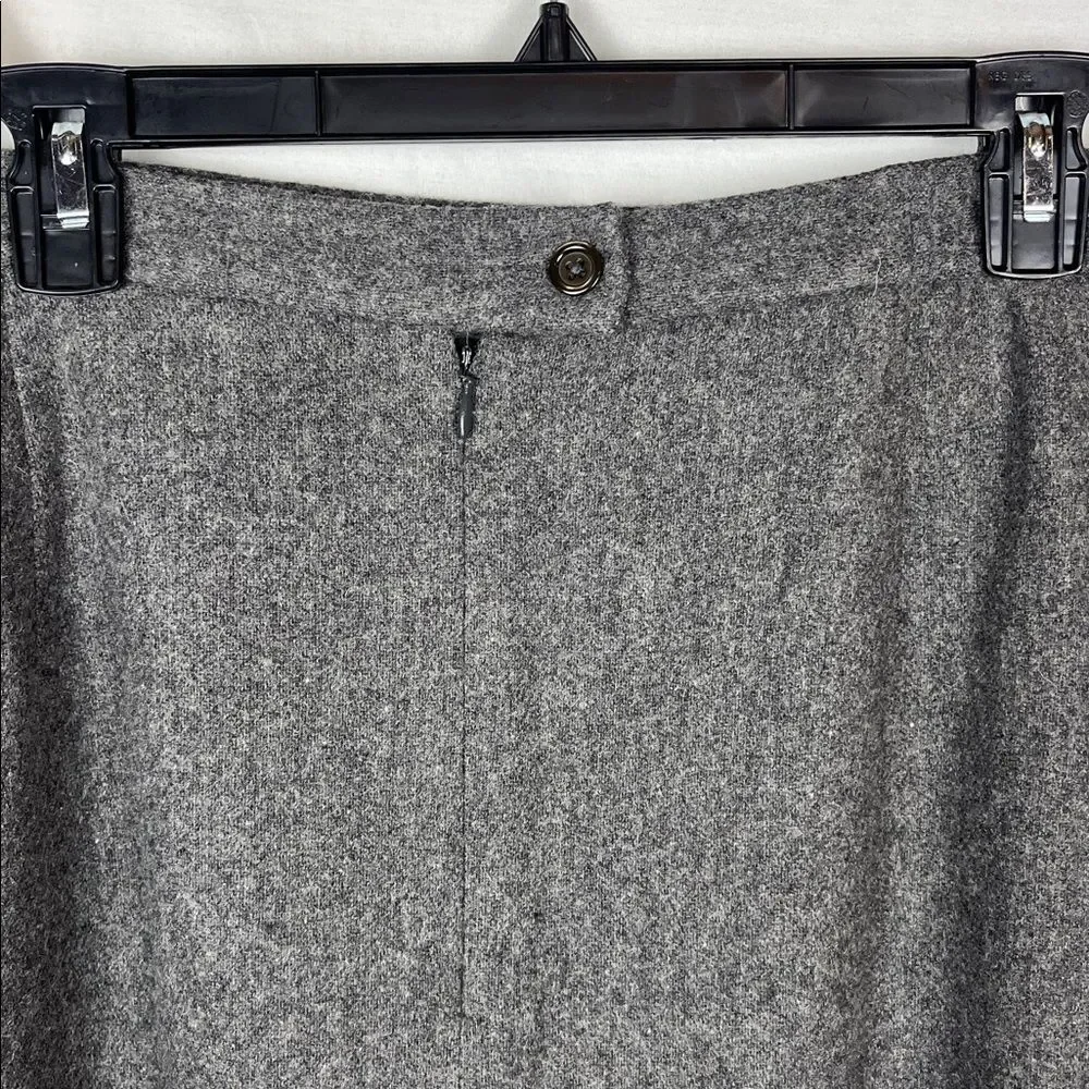 Vintage J. G. Hook Wool Midi Length Gray Skirt
